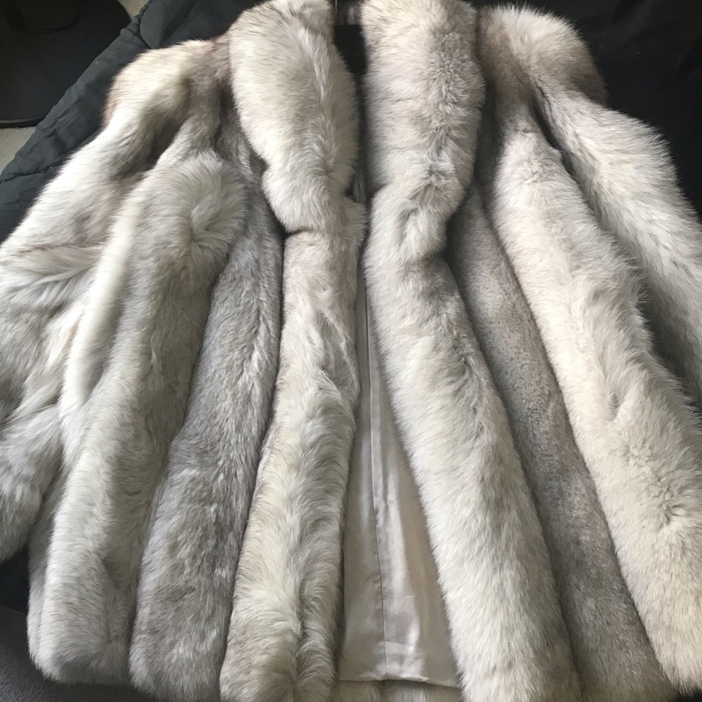 Blue Fox fur coat